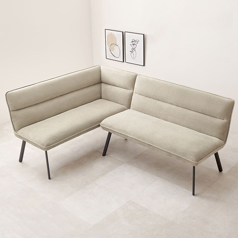 ソファ　２人掛け　コーナーソファ　Ｌ字型　対面　セパレート　ファブリック　ベージュ　グレー