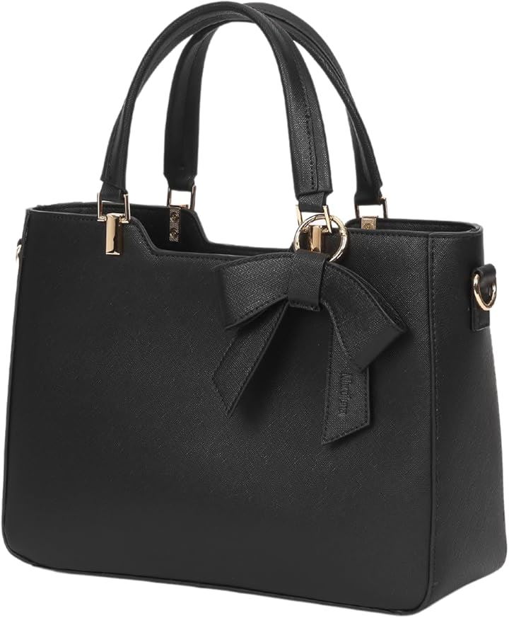 ハンドバッグ レディース ショルダーバッグ 2way 斜めがけ オケージョンバッグ セレモニーバッグ ミニトートバッグ(ブラック)