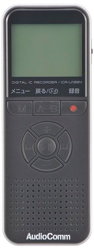 オーム ICR-U138N(03-1910) デジタルICレコーダー 8GB ブラック ICRU138N031910 6,750円