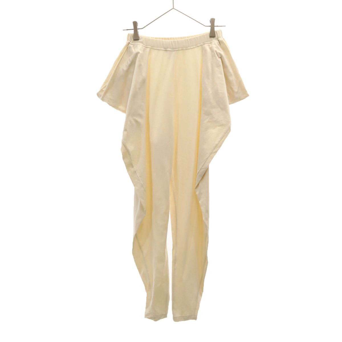 80s 日本製 筆タグ ヴィンテージ サルエルパンツ M 生成り レディース 古着