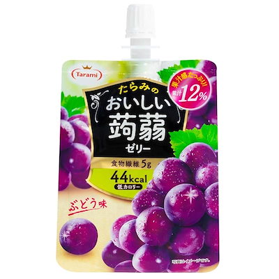 他サイト： たらみ おいしい蒟蒻ゼリー ぶどう味 150g6個の商品画像