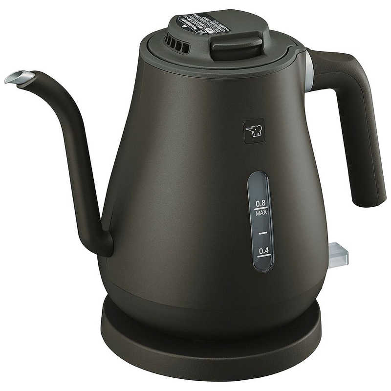 象印マホービン　ZOJIRUSHI　電気ケトル ドリップケトル 0.8L セピアブラック　CK-LA08