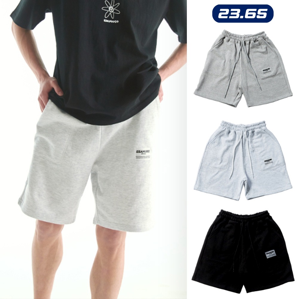 [23.65] LOGO BANDING HALF PANTS