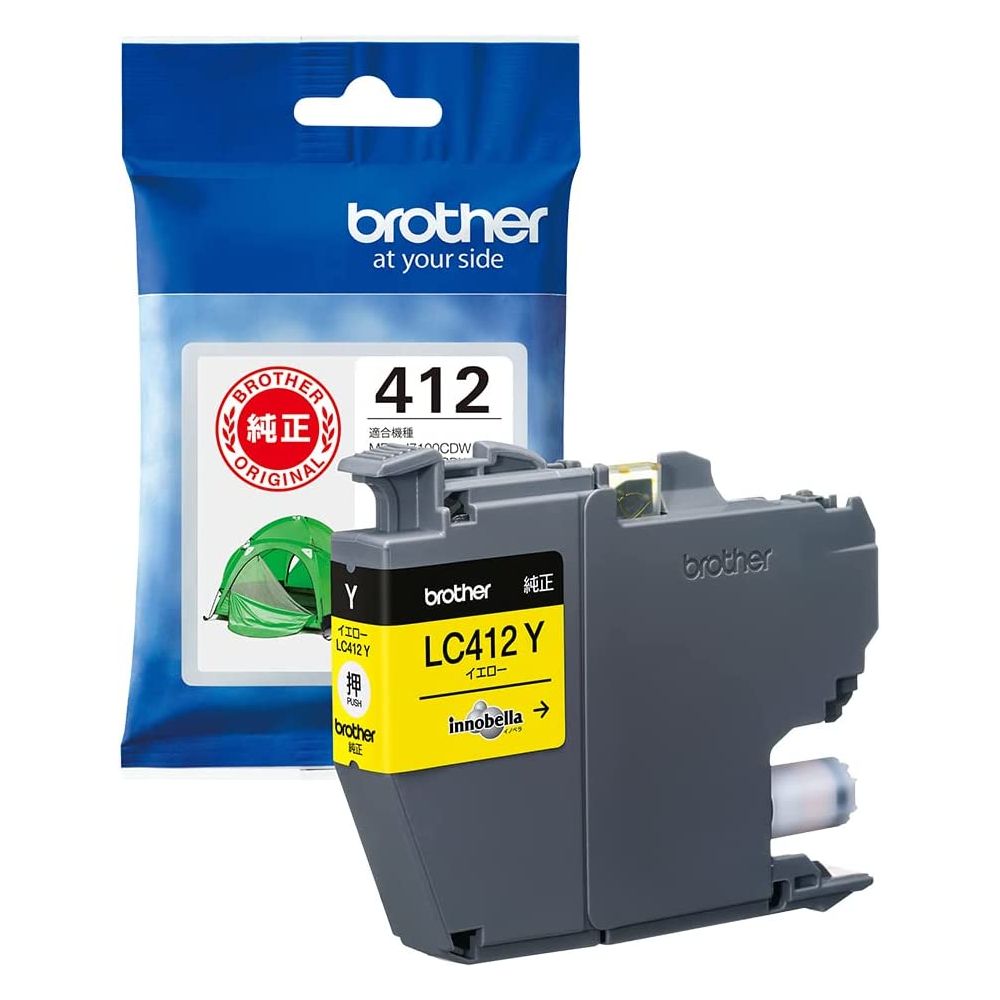 （まとめ買い）純正 インクカートリッジ イエロー LC412Y [x3]