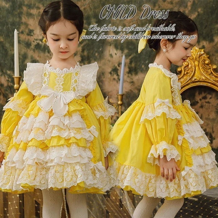 新品限時!優!惠!A338ロリータワンピース 女子 子供服 プリンセスドレス キッズドレス ベビーロリータドレス 可愛い 赤ちゃん お宮参り 結婚式 ピアノ発表会 誕 七五三 Lolita ロリータ