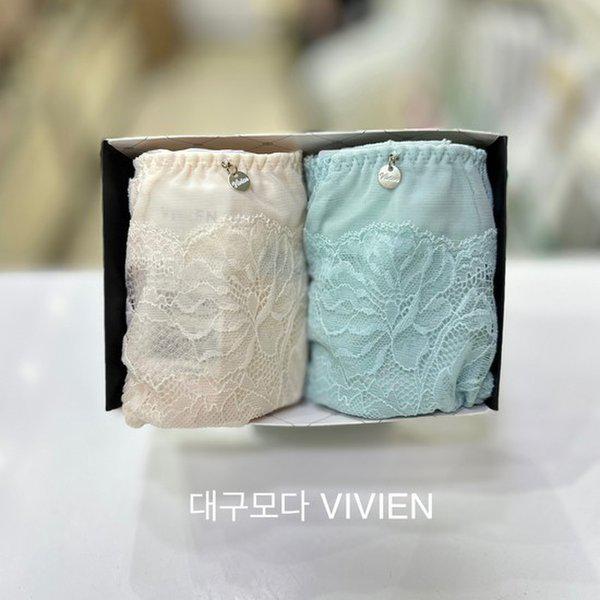 ジャカードレースハムラインパンティー2枚セット BP1902P_DG