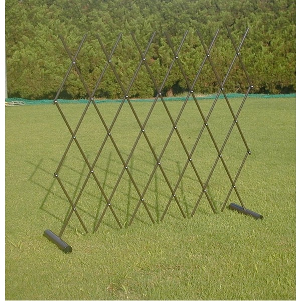 伸縮式 簡易フェンス(仕切り/柵/ゲート) (使用可能幅200cm) スチール 日本製 (防犯 事故防止 園芸 ガーデニング用品)
