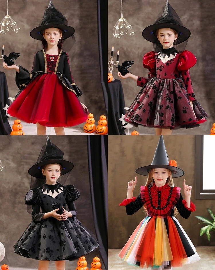 【急速出荷!】ハロウィン コスプレ 女の子 衣装 魔女 巫女 お姫様 ドレス ワンピース キッズ ジュニア コスプレ ハロウィン 仮装 コスム ワンピース 子供服 キッズ 子供 仮装 変装 イベント 5,462円