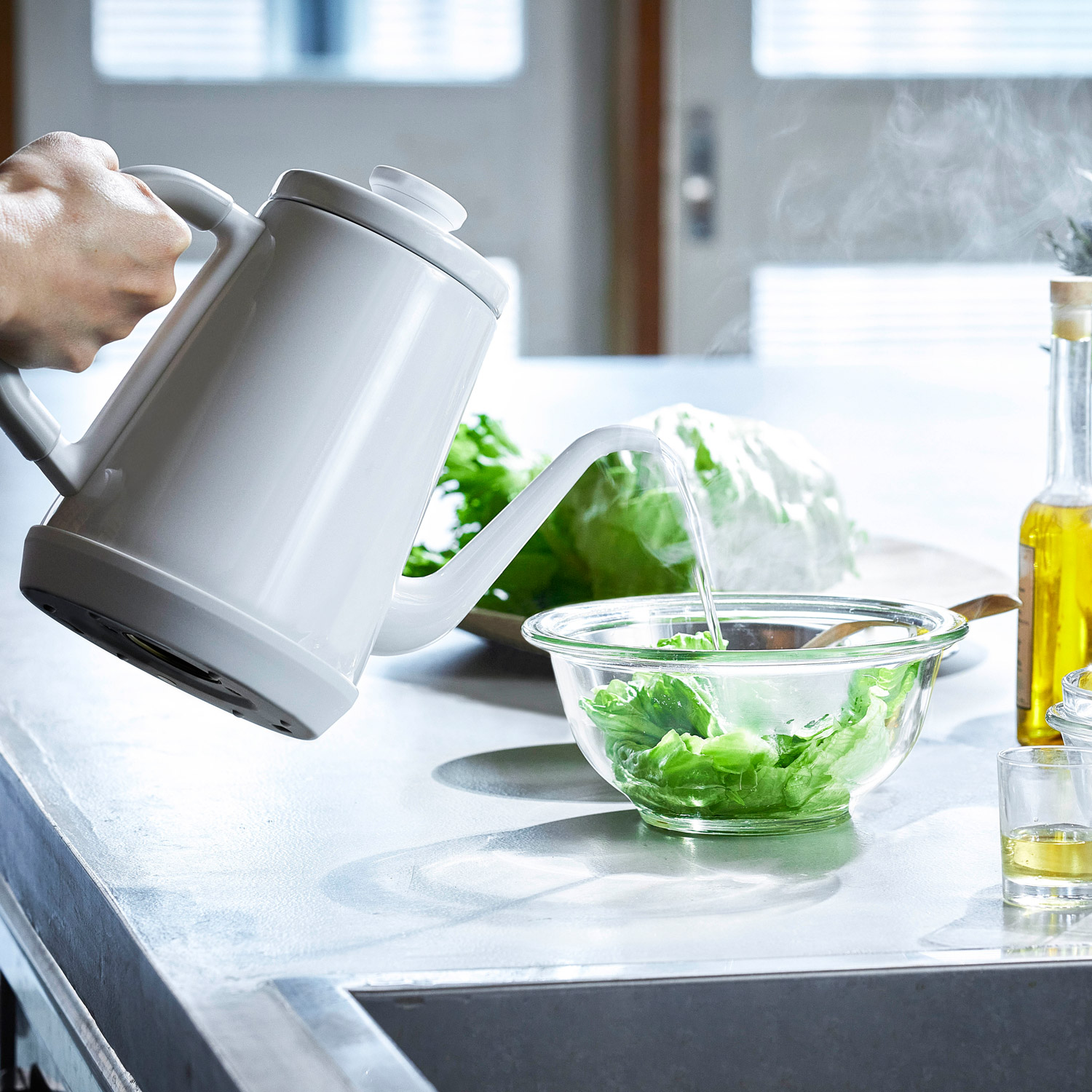 ケトル 温度調節 電気 ホーロー 1L KETTLE K002