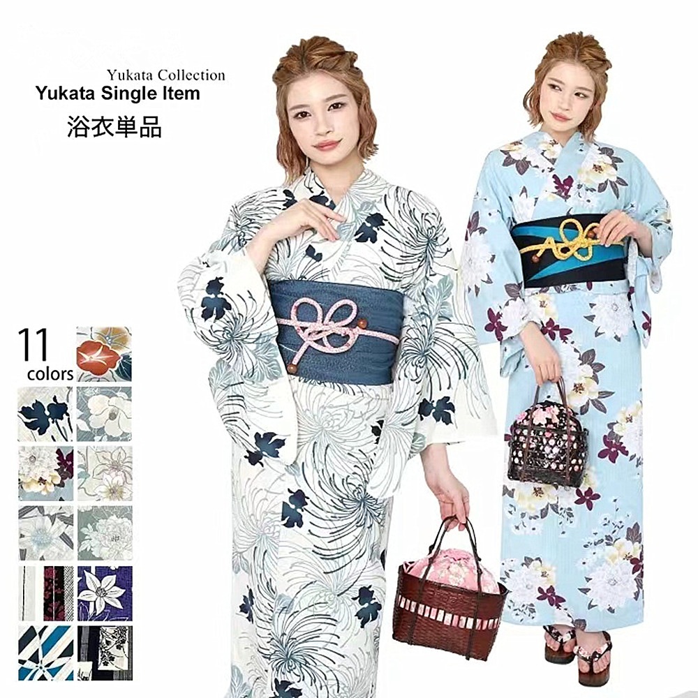 【急速出荷】日本和服浴衣女传统款式高级纯棉质地日本旅游写真和服浴衣YUKATA