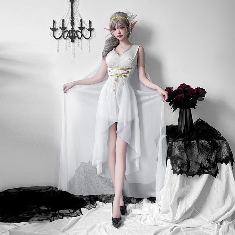 ギリシャの女神中世のスカートハロウィンコスチュームエルフドレスクレオパトラアテナパフォーマンスコスチューム