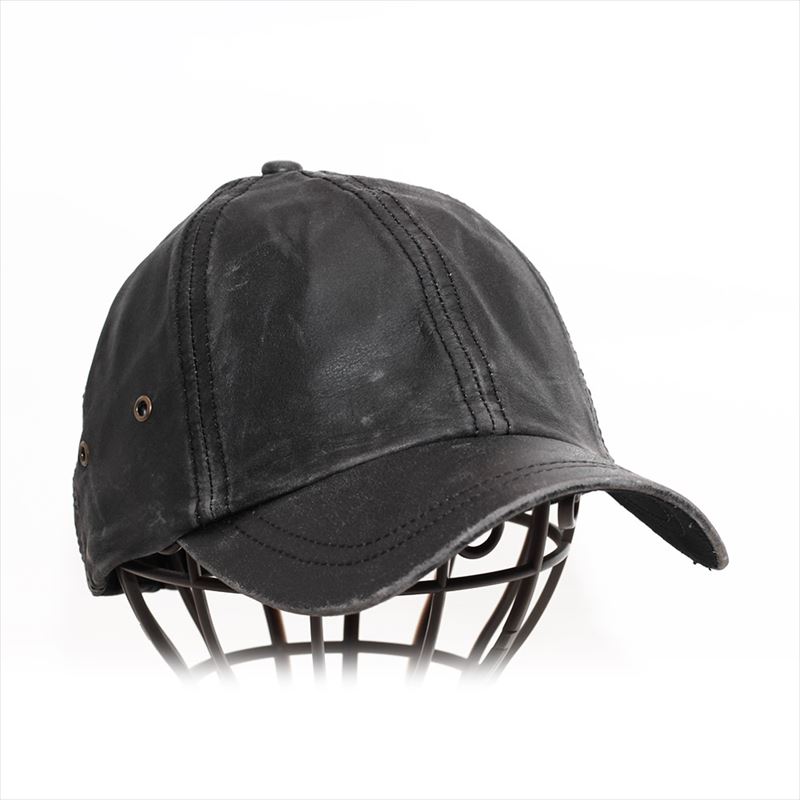 レザーキャップ 帽子 本革 6 Panel Washed Relaxed ブラック PWL-R-O-BLK USA テキサス