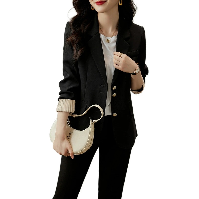 西装外套 女 春秋 高級感 おしゃれ 休 服装 ハイエンド セットアップ 92