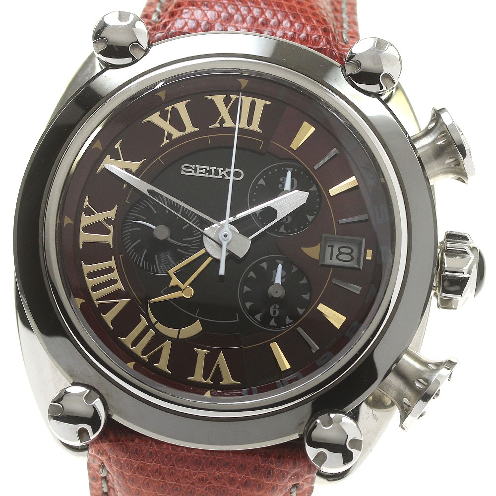 セイコー SEIKO SBLA095/5R86-0AS0 ガランテ クロノグラフ スプリングドライブ メンズ 箱付き_830353【中古】