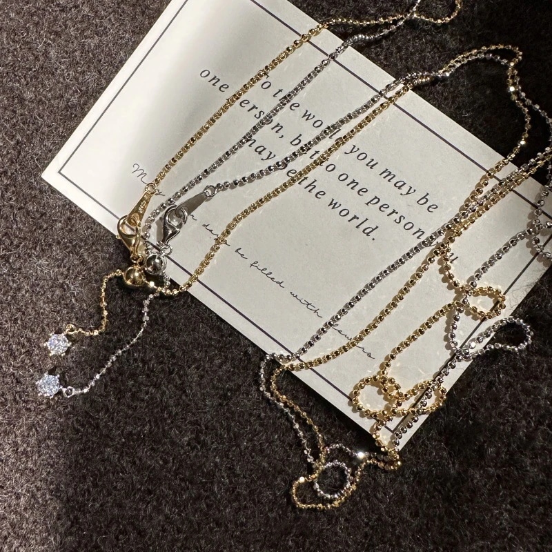 S925スターリングシルバーロングセーターチェーンニッチデザイン軽い高級感シンプルでスタイリッシュなヴィンテージベーシックネックレス