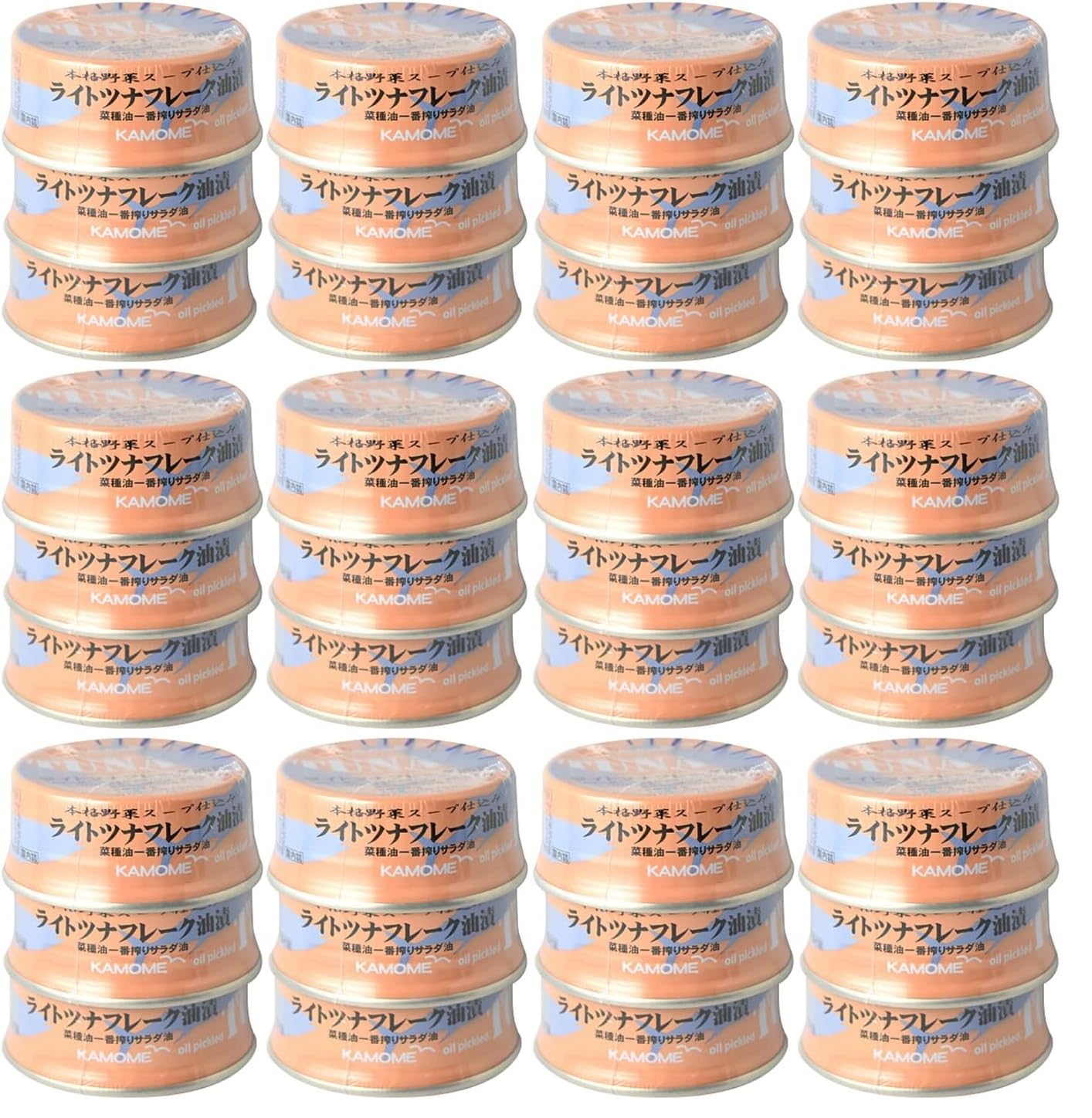 KAMOME かもめ屋 ライトツナフレーク 油漬 80g 3個×12パック（36個）