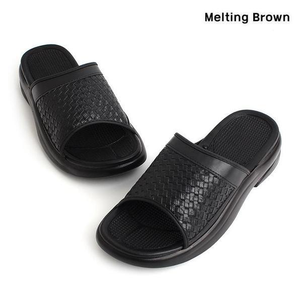 メンズデイリー格子柄クッションスリッパ2色