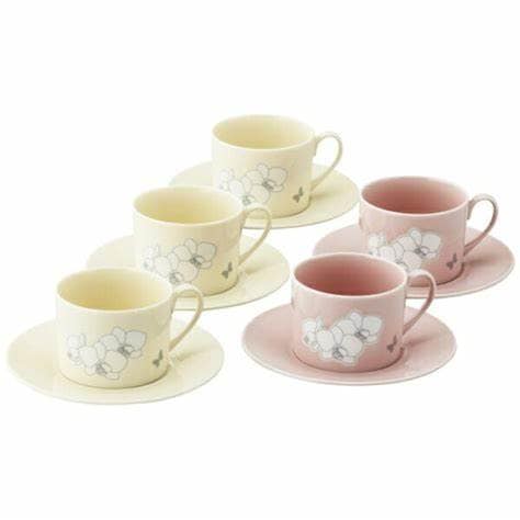 オーキッド 5客　コーヒーセット　(MB6201-2)　カップ＆ソーサー 5,225円