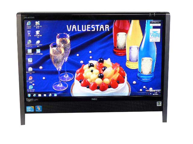 NEC デスクトップパソコン 中古パソコン VN770/W ブラック デスクトップ 一体型 本体 Windows7 Core i3 DVD 地デジ 4GB/500GB 送料無料 中古