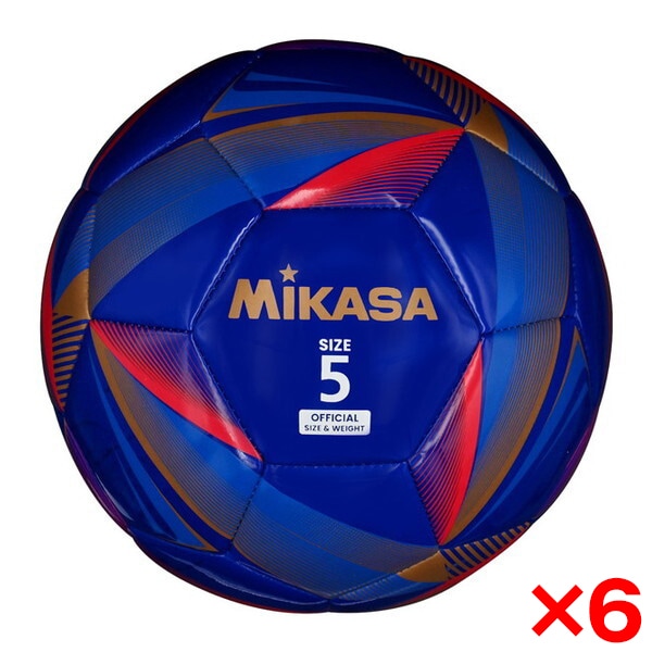 6個セット FT529D-NB レジャー用サッカーボール 5号 ネイビー