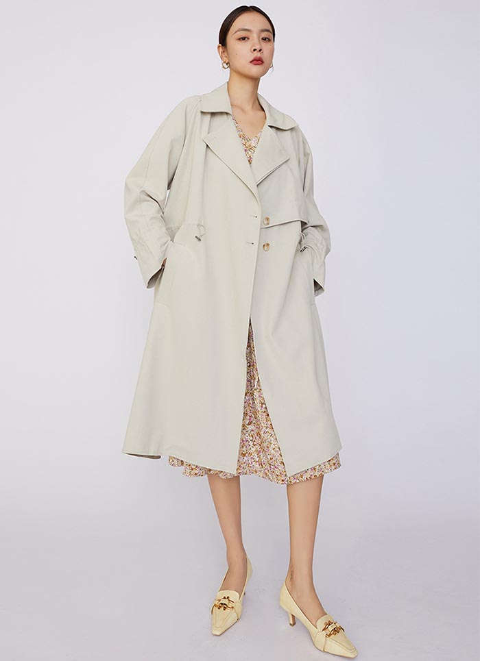 トレンチコート スプリングコート レディース 春秋 ロングコート 羽織り トレンチ アウター コート ロング丈ゆったり きれいめ おしゃれ オリジナル カジュアル 通勤 オフィス 入学式 入園式 卒業