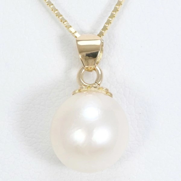 K18 18金 YG イエローゴールド ネックレス パール（真珠） 約40cm ジュエリー 中古