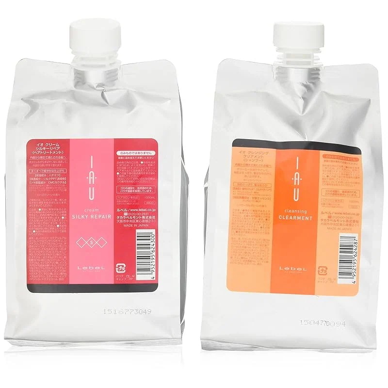 即納ルベル IAU イオ クレンジング クリアメント シャンプー 1000ml＆イオ クリーム シルキーリペア トリートメント1000ml 詰替え セット