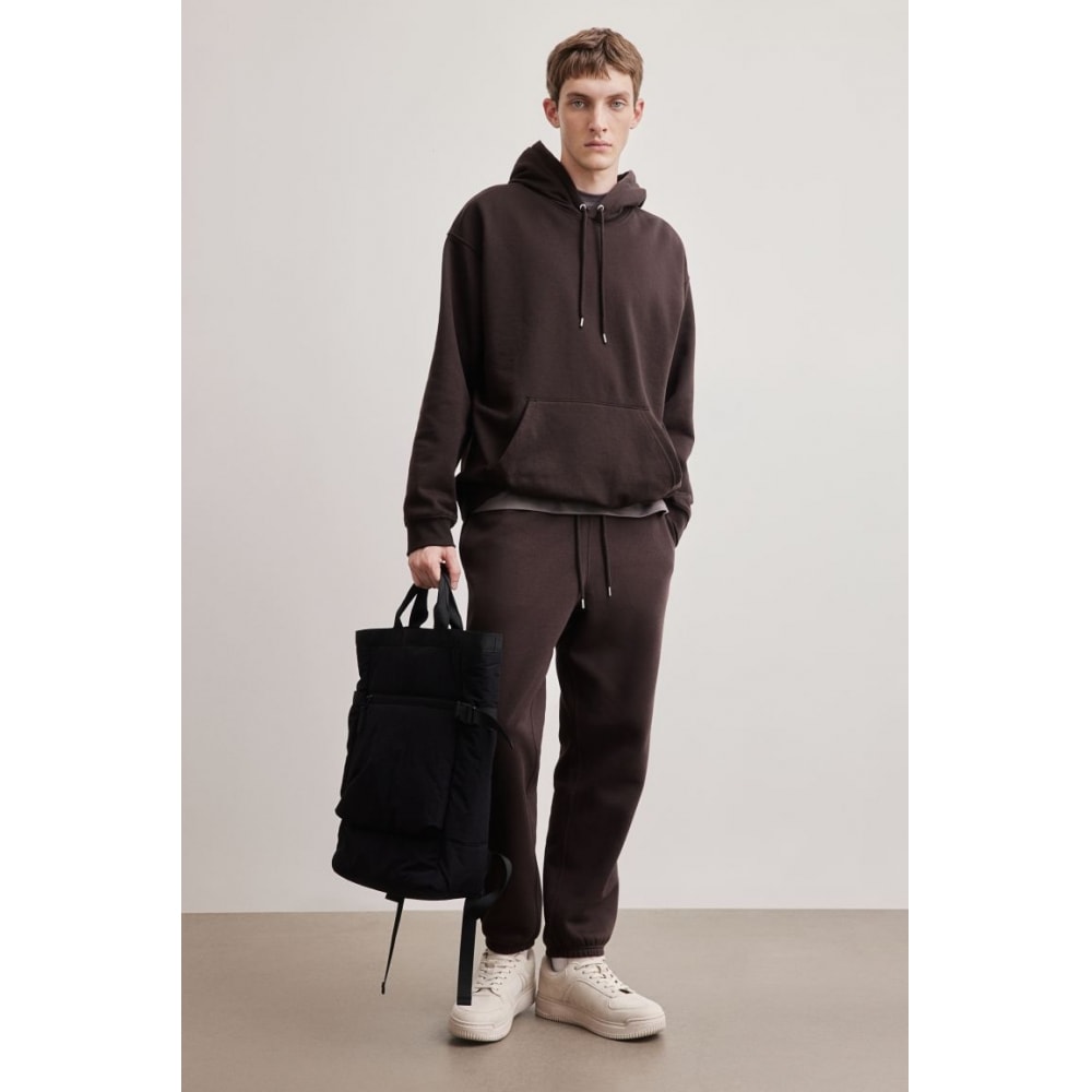 H&M ルーズフィットパーカーダークブラウン