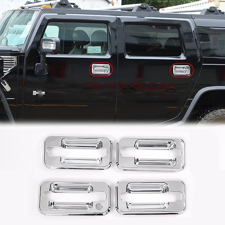ハマー H2 2003-2009に適用 車用 ドアハンドルプロテクター ドアノブ ガード 傷防止 保護カバー アクセサリー 外装パーツ 4点セット