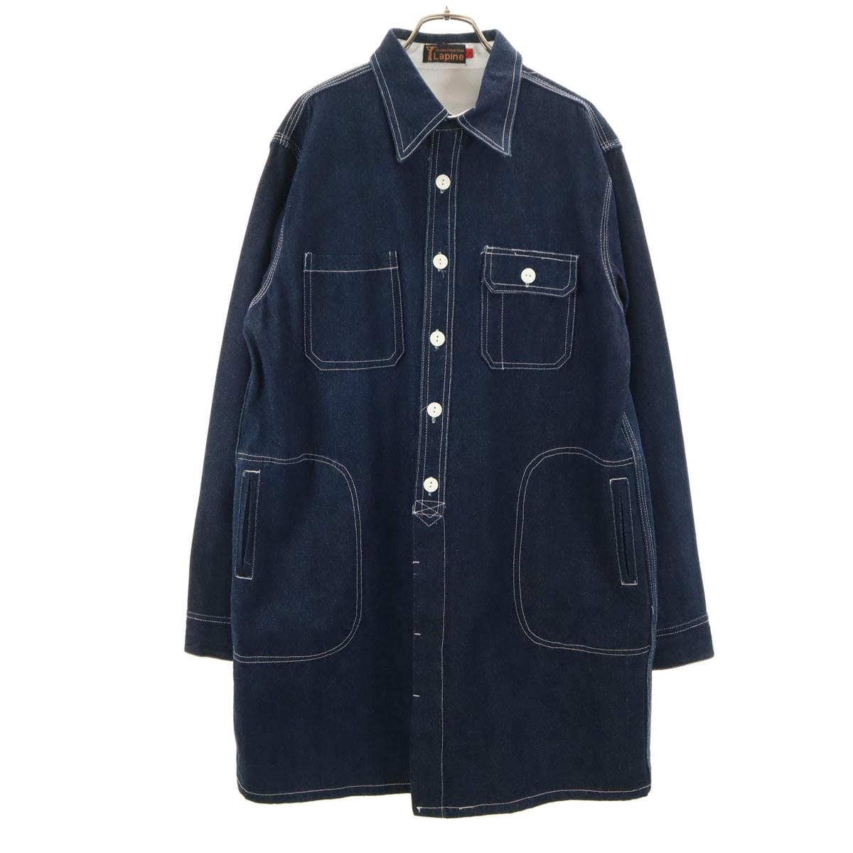 Lapine ラピーヌ 長袖 デニム シャツワンピース 42 インディゴ レディース 古着 8,649円