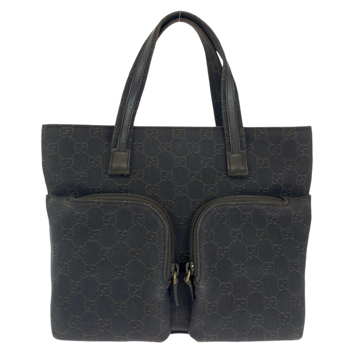 ブラウン ゴールド金具 GGキャンバス/レザー 105650 トートバッグ ハンドバッグ レディース 410884