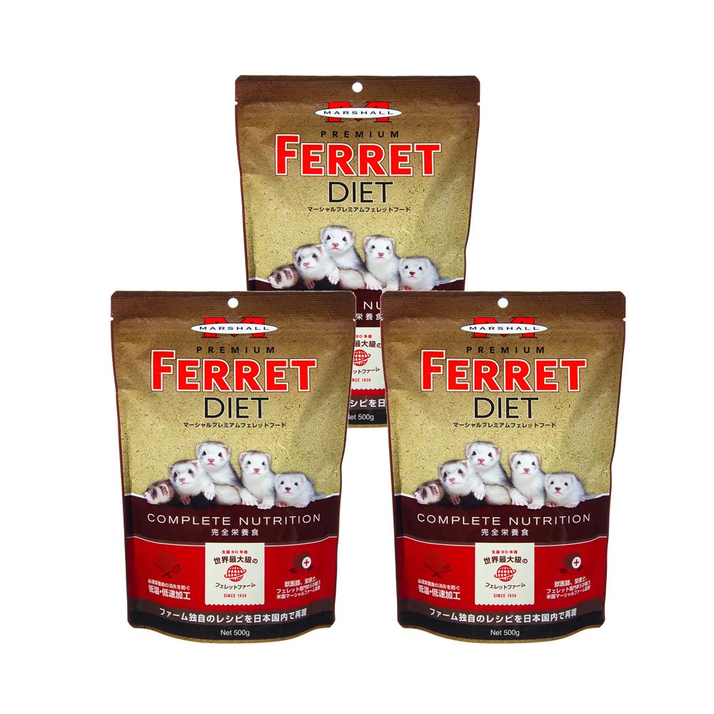 フェレットフード　プレミアムフェレットフード　５００ｇX３　主食　餌　ＣＲＣ50―40―15―20―00