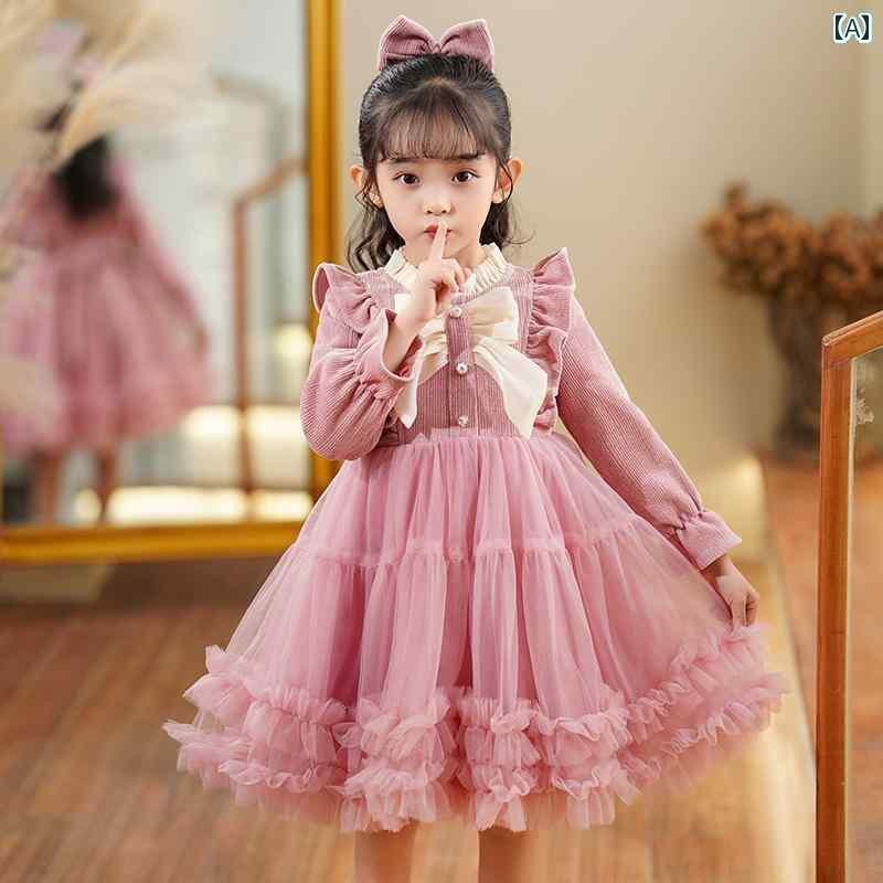 子供服ドレス 女の子 パーティードレス 衣装 結婚式 発表会 起毛 冬 女の子 キッズ 子供服