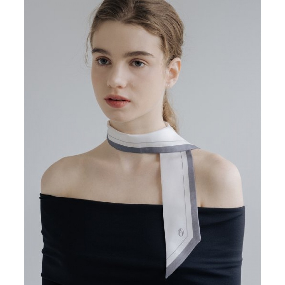 HAS [ギフト包装] HTY001 ツートンエッジシルクスカーフ