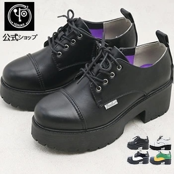 【公式SHOP特典キズ補修液付】 ヨースケ 厚底 レースアップシューズ レディース 防滑ソール使用 歩きやすい 5.5cm ヒール