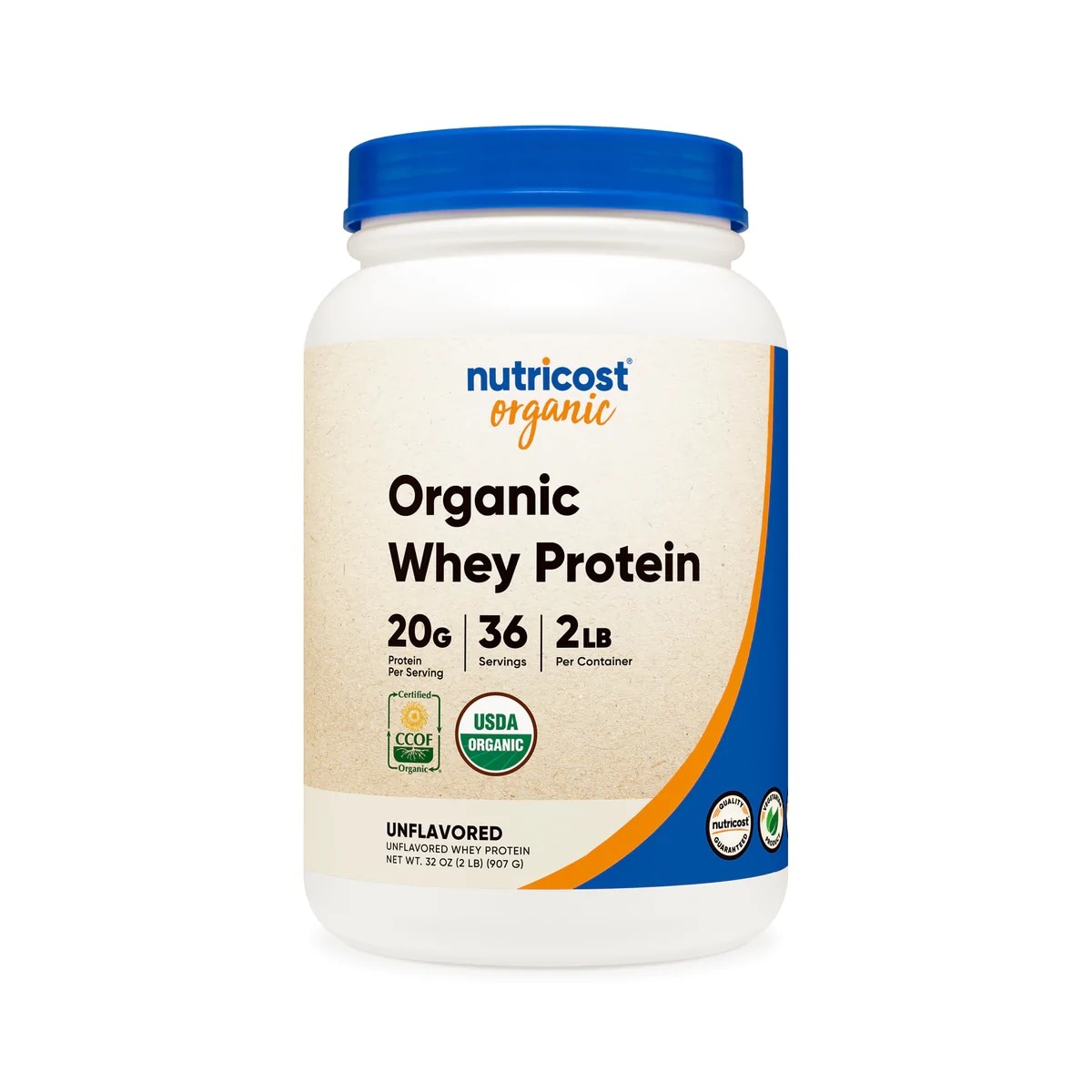 [USA] Nutricost ニュートリコスト Whey Protein Powder 無味 (Organic) (2 LB)