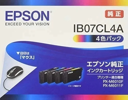エプソン 純正 インクカートリッジ IB07CL4A 4色パック 標準インク 6,644円