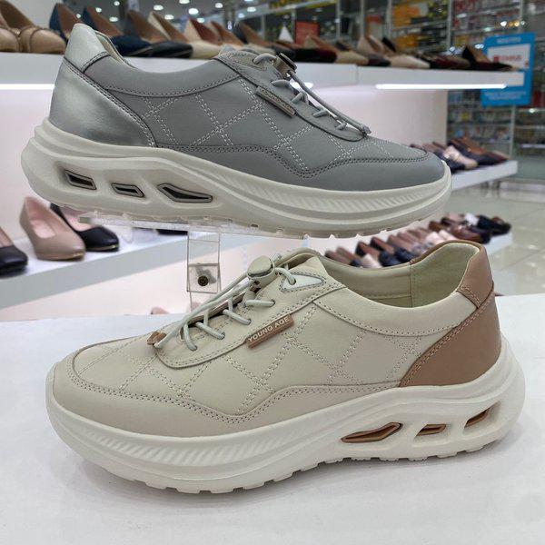 女性用軽量バンディングスニーカー YAEFZH766767IVGY HSFF2A GN