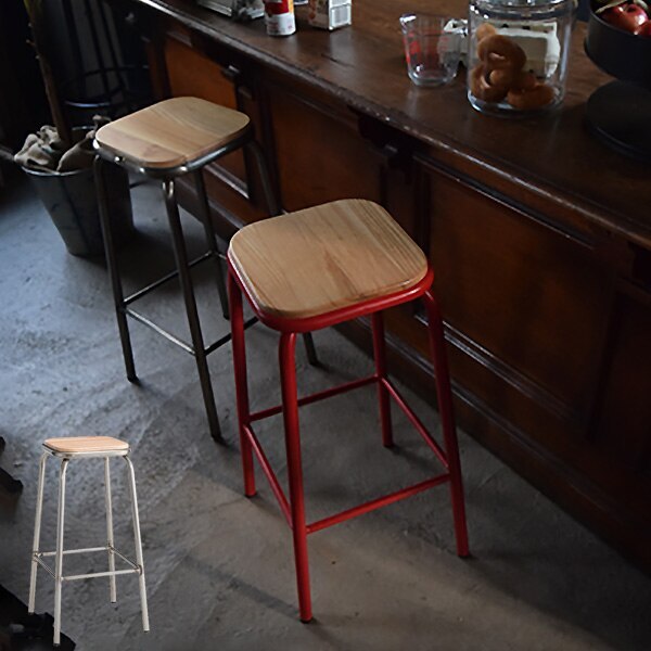 ハイスツール 高さ71cm スチール 木製 天然木 スツール カウンタースツール 椅子 イス 腰掛