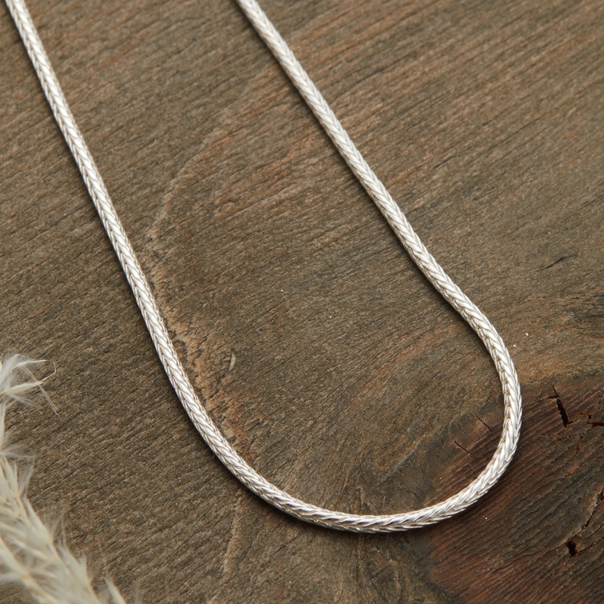 ネックレス レディース メンズ シルバー925 フォックステールチェーン シルバーチェーン 首回り50cm 太さ1.5mm 5,087円