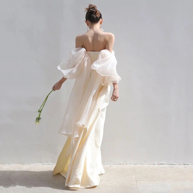 2025秋 ドレス ウェディングドレス 白 結婚式 花嫁 前撮りドレス 成人式 お呼ばれ 二次会 パーティードレス ワンピース ロングドレス レディース お呼ばれドレス