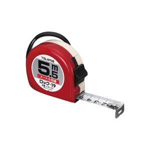 （まとめ）TJMデザイン ロック式巻尺 L19-55BL 5.5m(×2セット)