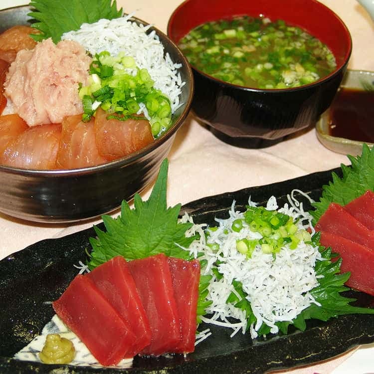 静岡 まぐろ三昧としらす詰合せ 南まぐろ赤身150gまぐろ丼(90g2)ねぎとろ丼160gゆでしらす130g 離島は配送不可 3890087 お歳暮 お中元 お土産 ご進物 ギフト 贈り物に最適