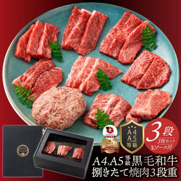 御年賀 新年 9種3段　豪華絢爛(けんらん) 焼肉ギフト 霜降り 牛肉 黒毛和牛 ギフト 贅沢 国産 黒毛 和牛 祝い グルメ 誕生日 焼肉 セット 牛 真空密封包装