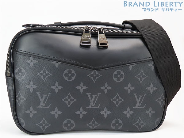 超美品ルイヴィトンモノグラムエクリプスバムバッグボディバッグウエストバッグセカンドバッグクラッチバッグブラックM42906