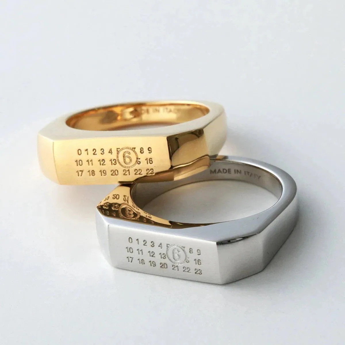 MM6 エムエムシックス メゾンマルジェラ ニューメリックリング SM7UQ0076 P6469 メンズ ブラス ロゴ 指輪 アクセサリー カラー2色 SM7U