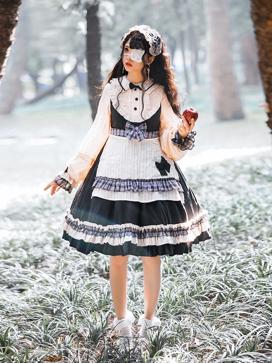 ロリータ キョンシー服 ワンピース 長袖 かわいい コスチューム 日常