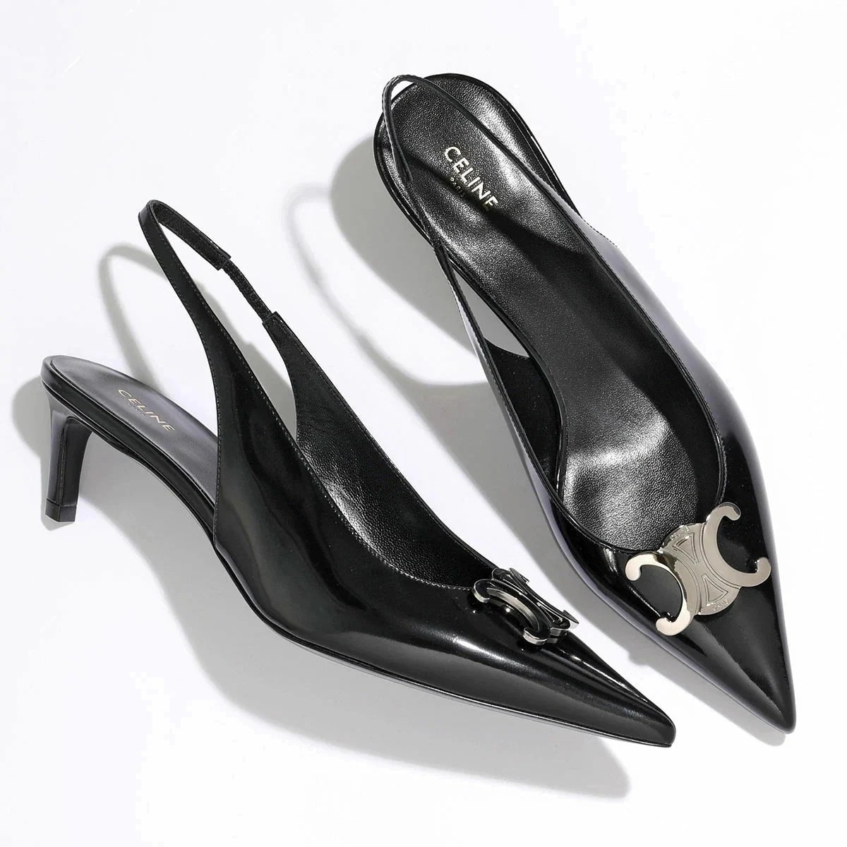 CELINE セリーヌ パンプス ALMA TRIOMPHE アルマ トリオンフ 356834371C.38NO レディース スリングバック レザー ポインテッ