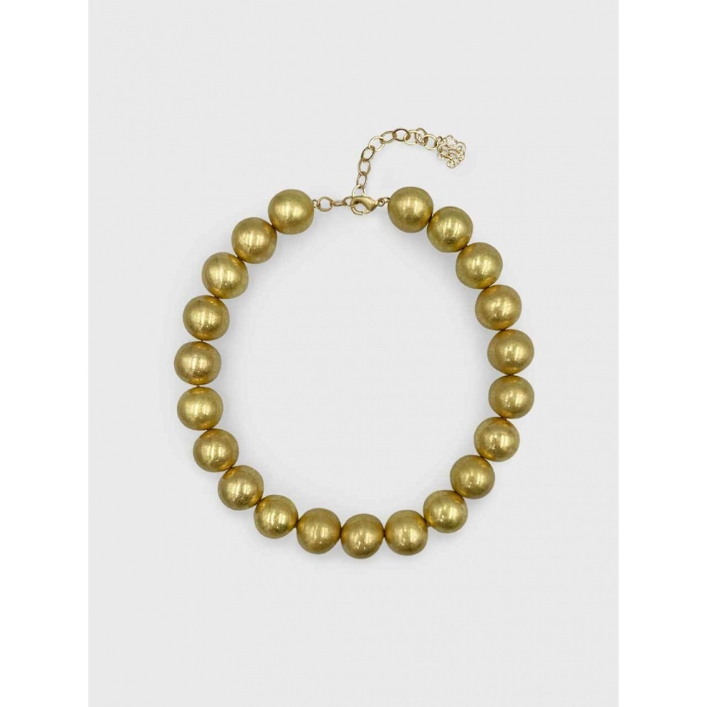 ジャンポールクラリスクラシックゴールドアクリルパールネックレスBLSN002