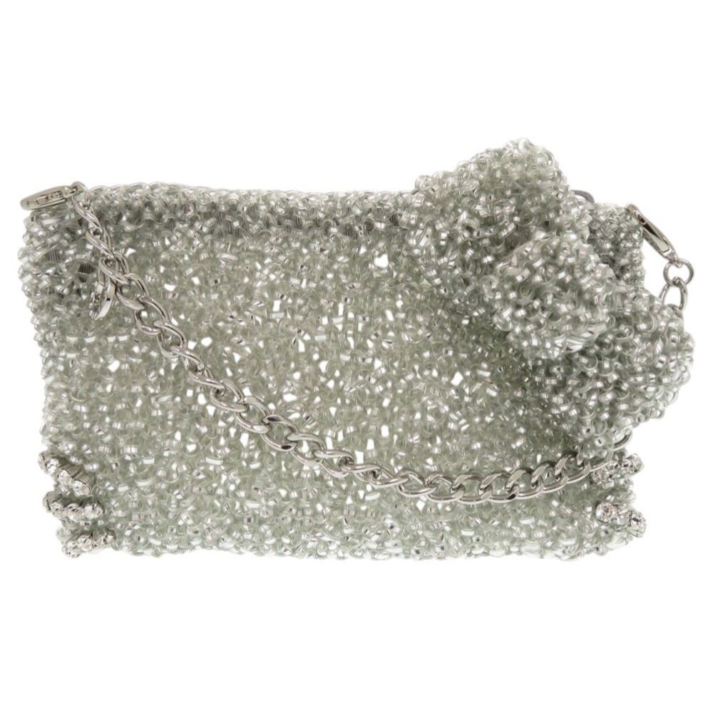 美品 ワイヤーバッグ ハローキティ ハンドバッグ PVC シルバー 0024【中古】 レディース